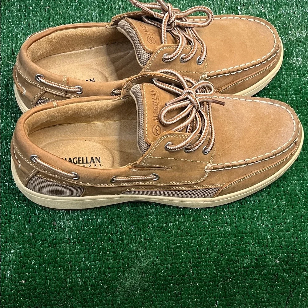Magellan Outdoors Men’s Brown Suede Boat Shoes